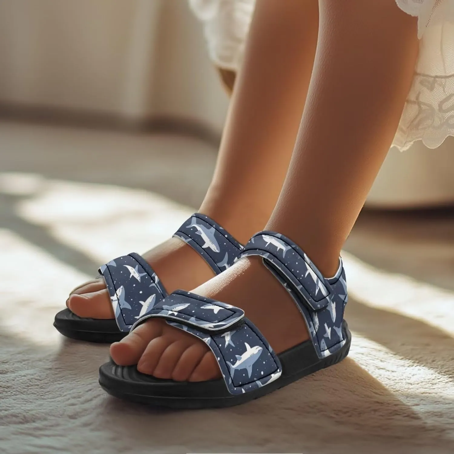 Boys Sandals for Kids Girls Summer Shoes Fashion Slide Sandals with Adjustable Strap Comfort Kids Beach Footwear