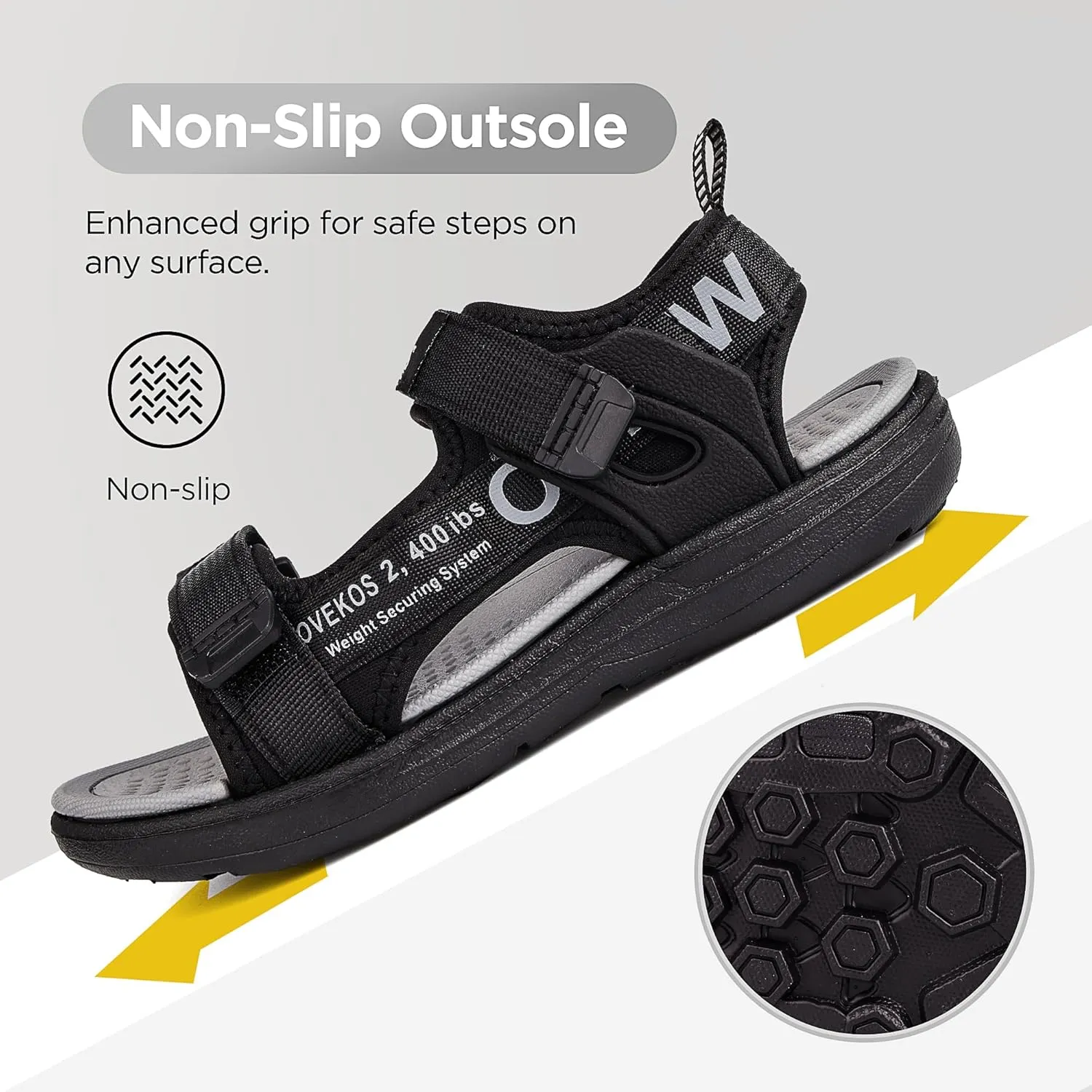 Boys Sandals Kids Summer Sports Hiking Sandals Adjustable Straps for Beach Outdoor Lightweight(Little Kid/Big Kid)