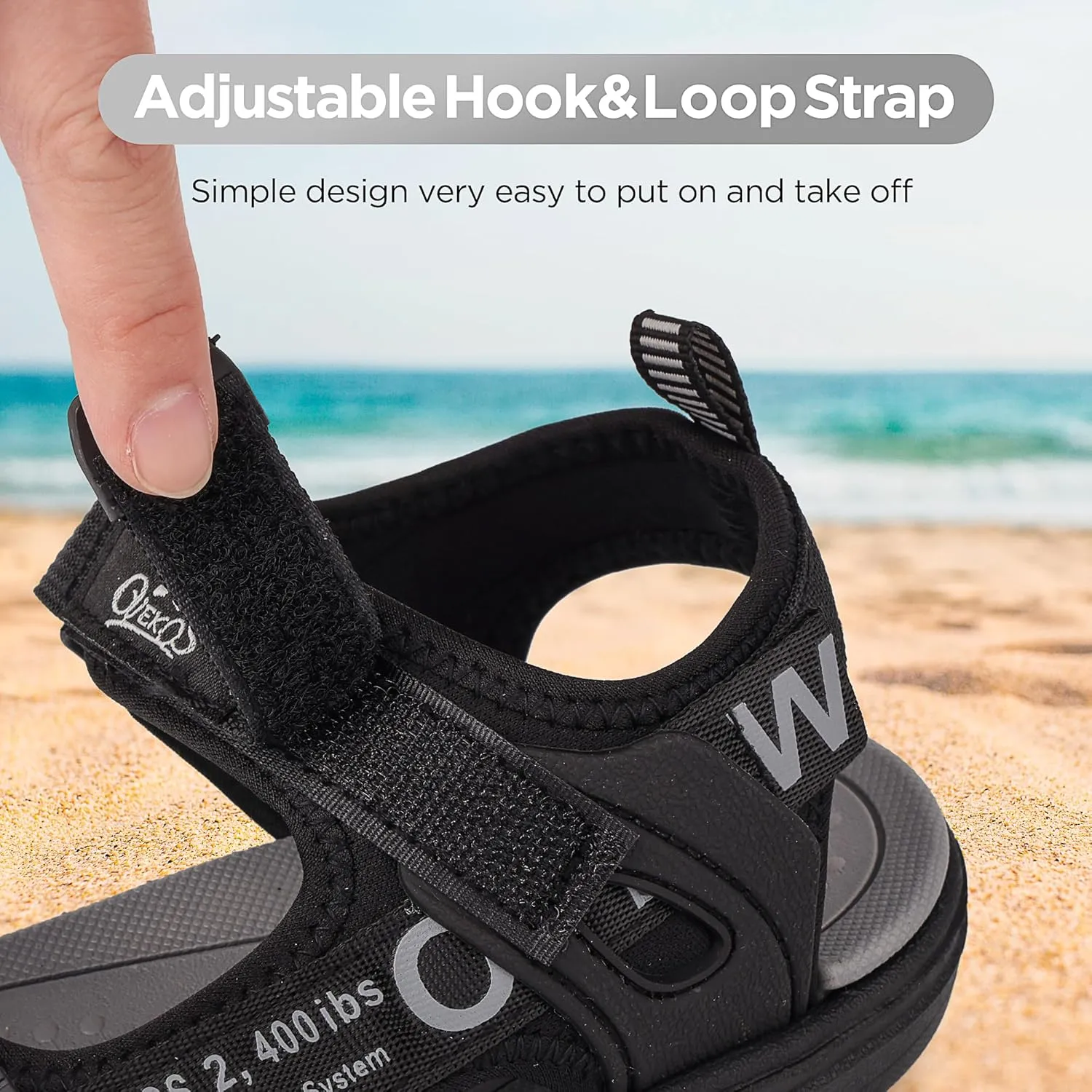 Boys Sandals Kids Summer Sports Hiking Sandals Adjustable Straps for Beach Outdoor Lightweight(Little Kid/Big Kid)