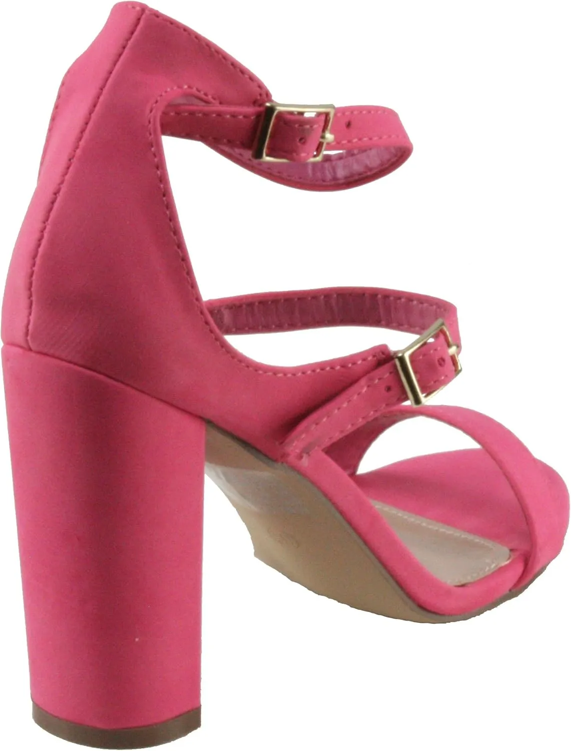 Breckelle's Women's Devie-07 Mary Jane Style Ankle Strap Block High Heel Dress Sandals