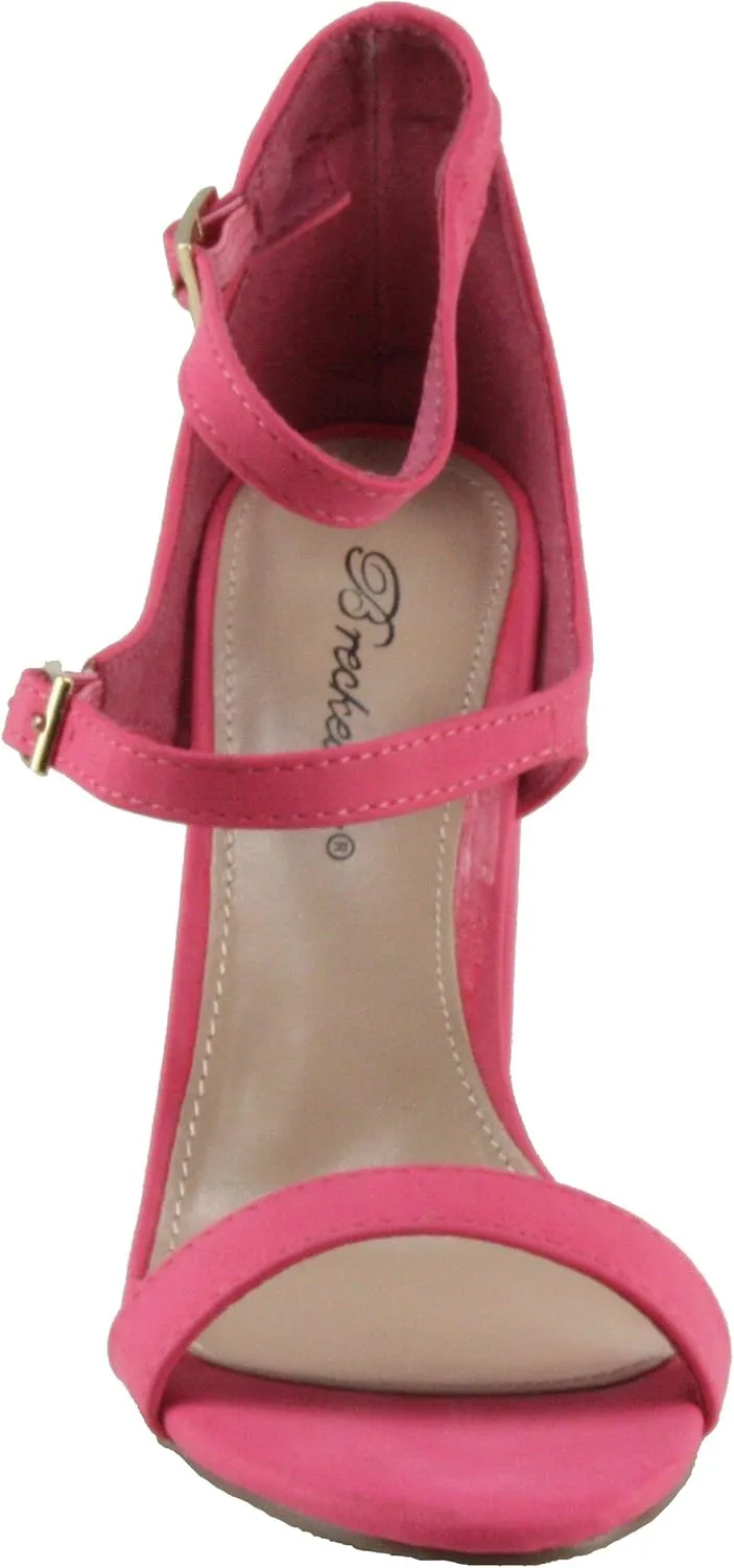 Breckelle's Women's Devie-07 Mary Jane Style Ankle Strap Block High Heel Dress Sandals