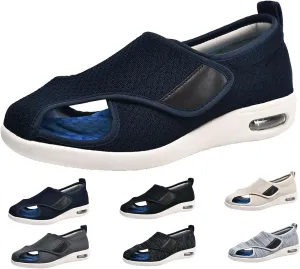 bumuam Lightweight Walking Sneakers,Women's Diabetic Sandals, Adjustable Width Arthritis&Edema Shoes for Elderly Arthritis Edema Swollen Feet