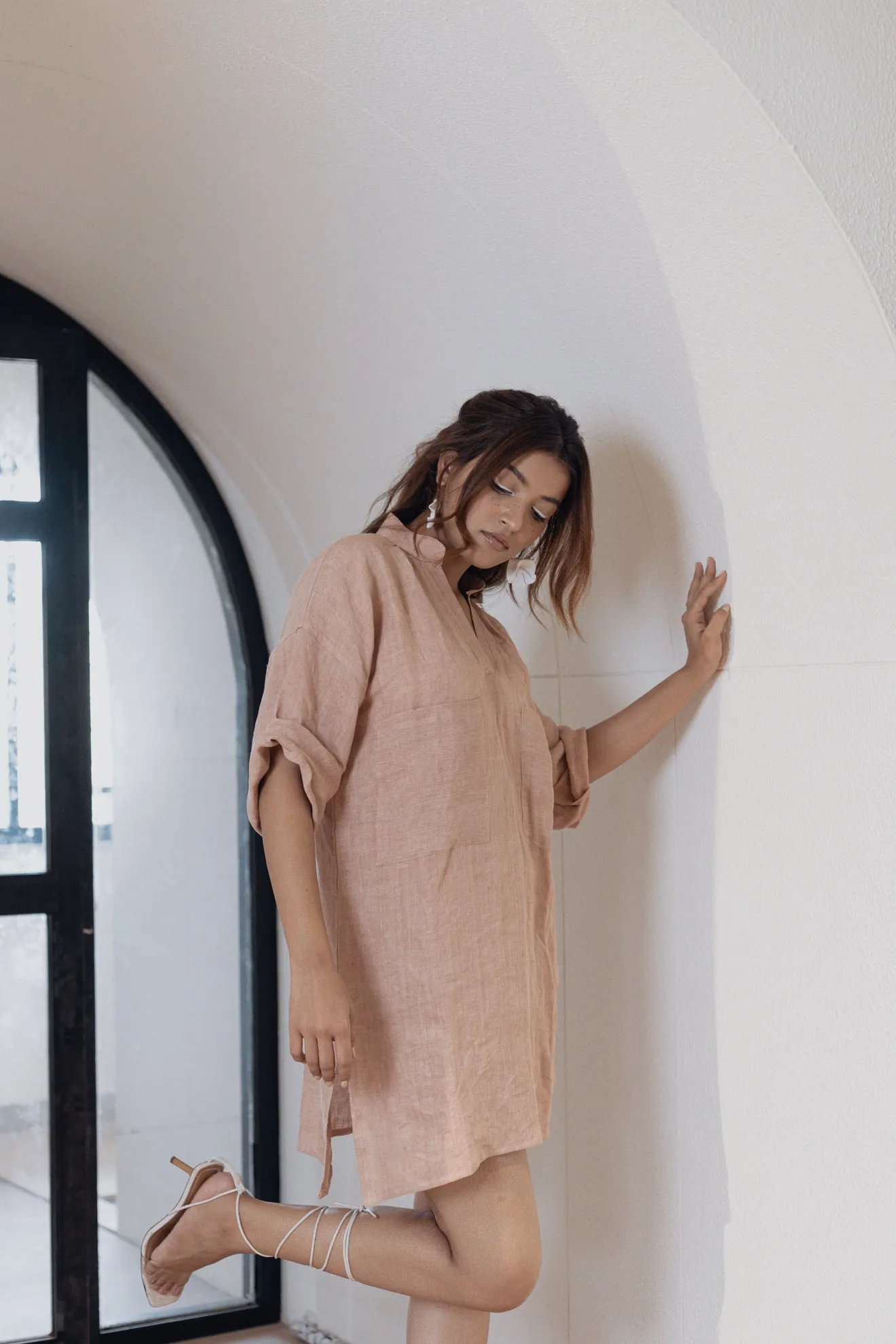Carefree Front Pocket Mini Dress