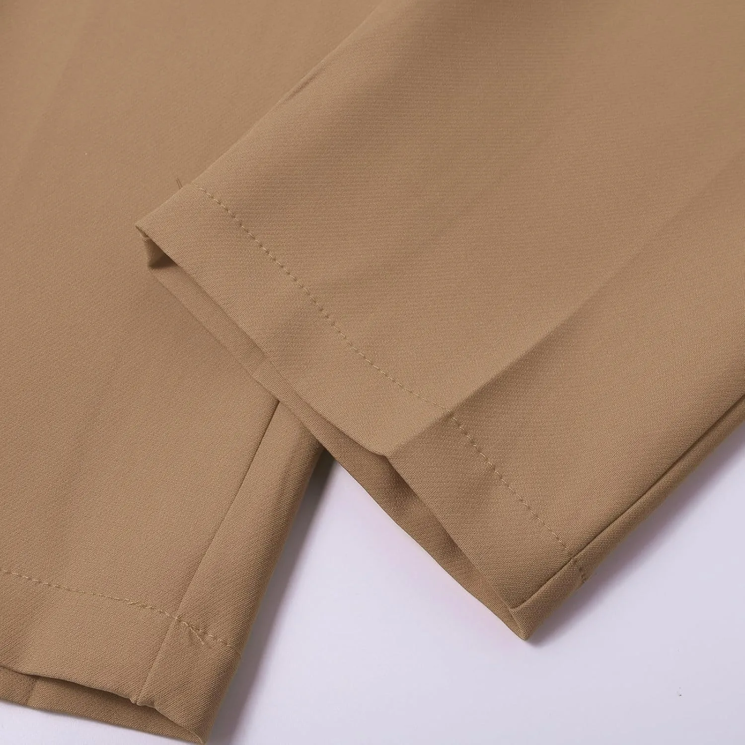 Casual Belted Dress Pants for Women Slim Fit Office Work Pencil Pants High Waisted Straight Leg Pull-On Trousers with Pockets