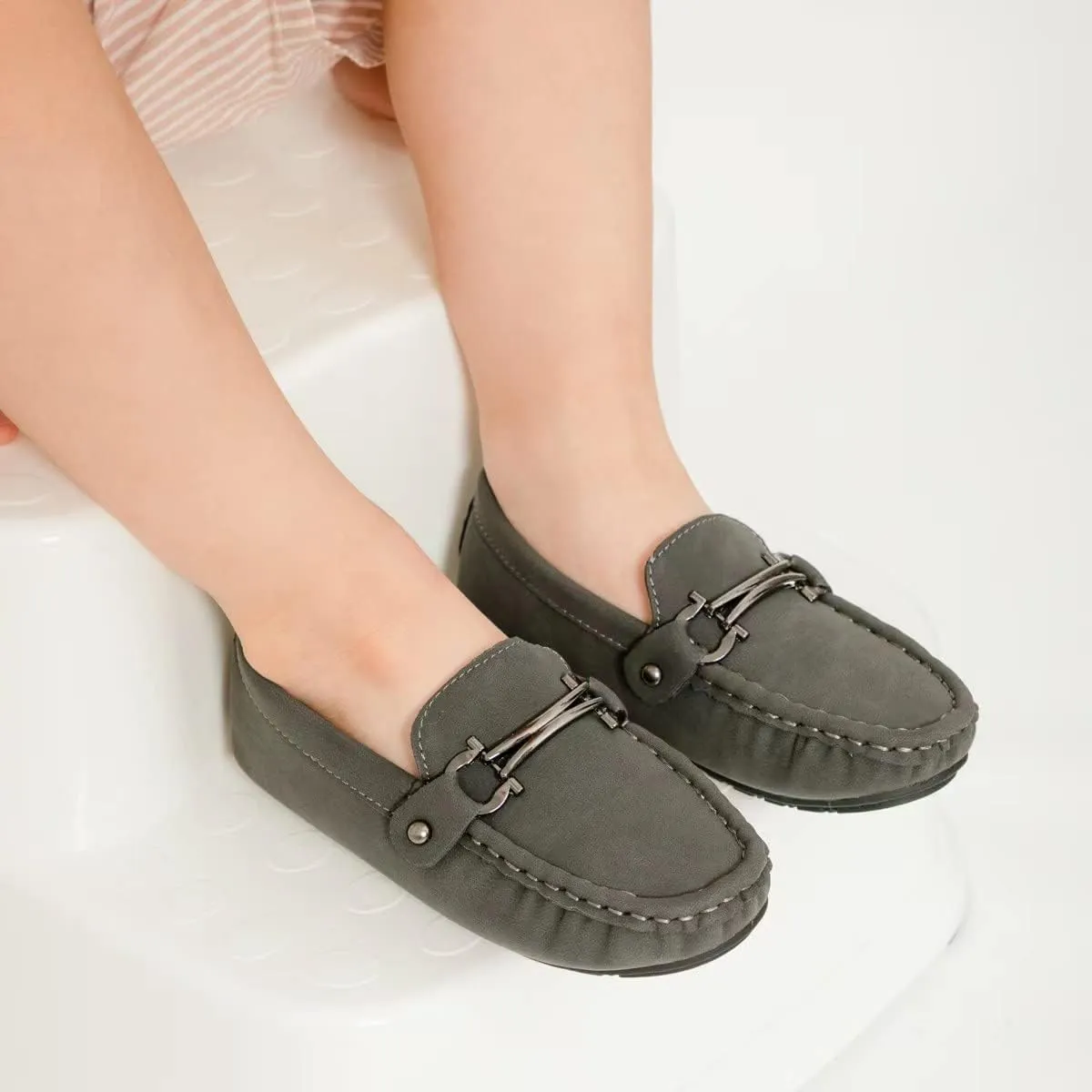 CENCIRILY Toddler Boys Girls Loafers Soft Slip On Little Kid Oxford Dress Flats Casual Boat Shoes School Uniform Moccasin Walking Shoes