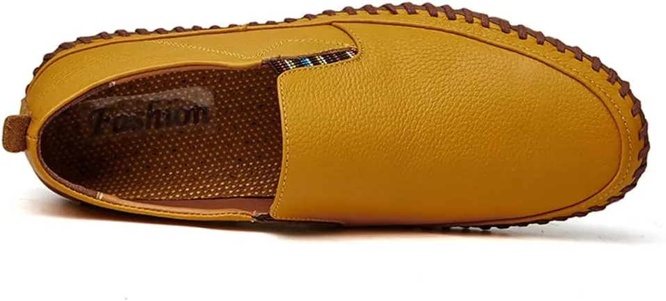 CHUUMEE Men's Penny Loafers Moccasin Driving Shoes Slip on Flats Boat Shoes Handmade Men's Casual Shoes