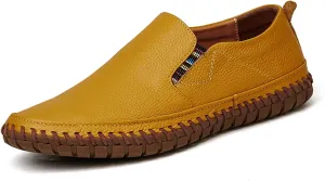 CHUUMEE Men's Penny Loafers Moccasin Driving Shoes Slip on Flats Boat Shoes Handmade Men's Casual Shoes