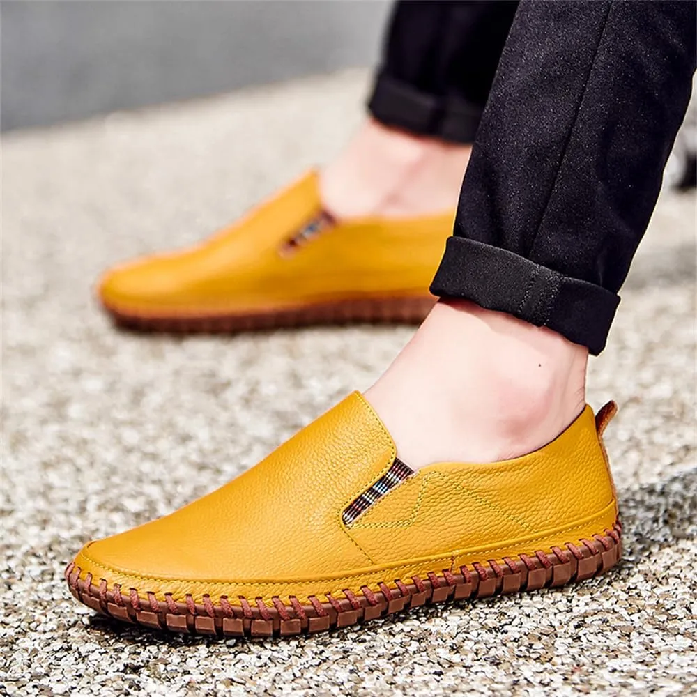 CHUUMEE Men's Penny Loafers Moccasin Driving Shoes Slip on Flats Boat Shoes Handmade Men's Casual Shoes