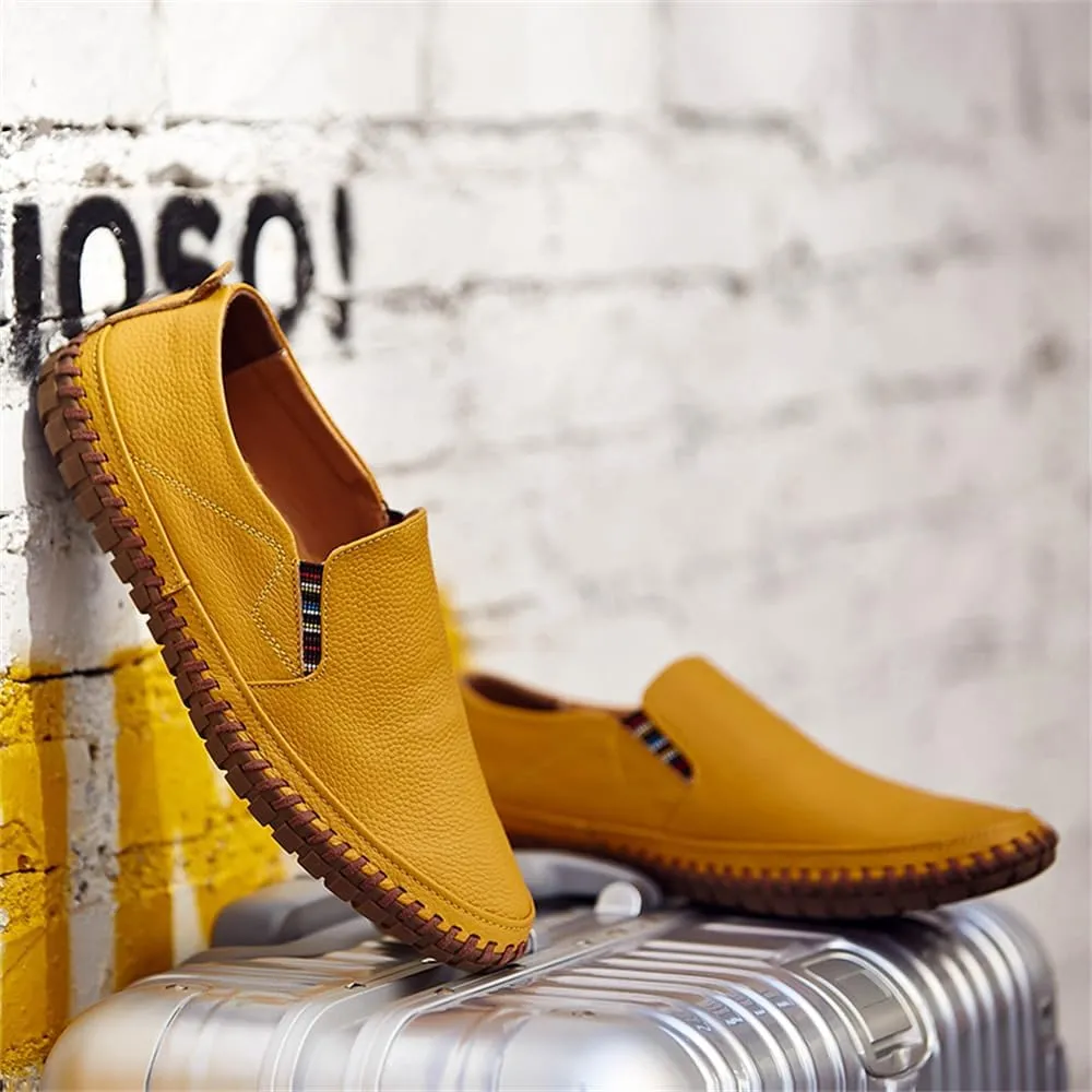 CHUUMEE Men's Penny Loafers Moccasin Driving Shoes Slip on Flats Boat Shoes Handmade Men's Casual Shoes