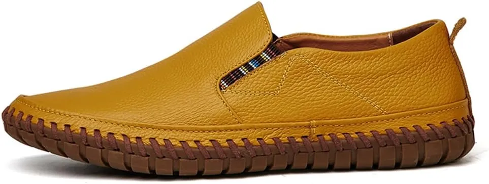 CHUUMEE Men's Penny Loafers Moccasin Driving Shoes Slip on Flats Boat Shoes Handmade Men's Casual Shoes