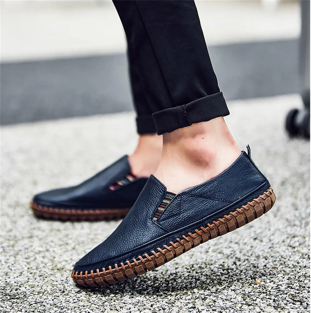 CHUUMEE Men's Penny Loafers Moccasin Driving Shoes Slip on Flats Boat Shoes Handmade Men's Casual Shoes