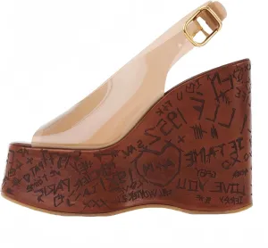 Clear Wedge Heels for Women Platform Jelly Sandals Slingback Chunky Heels for Party Vacation Festival Summer Outfits 2025 Fashion Shoes
