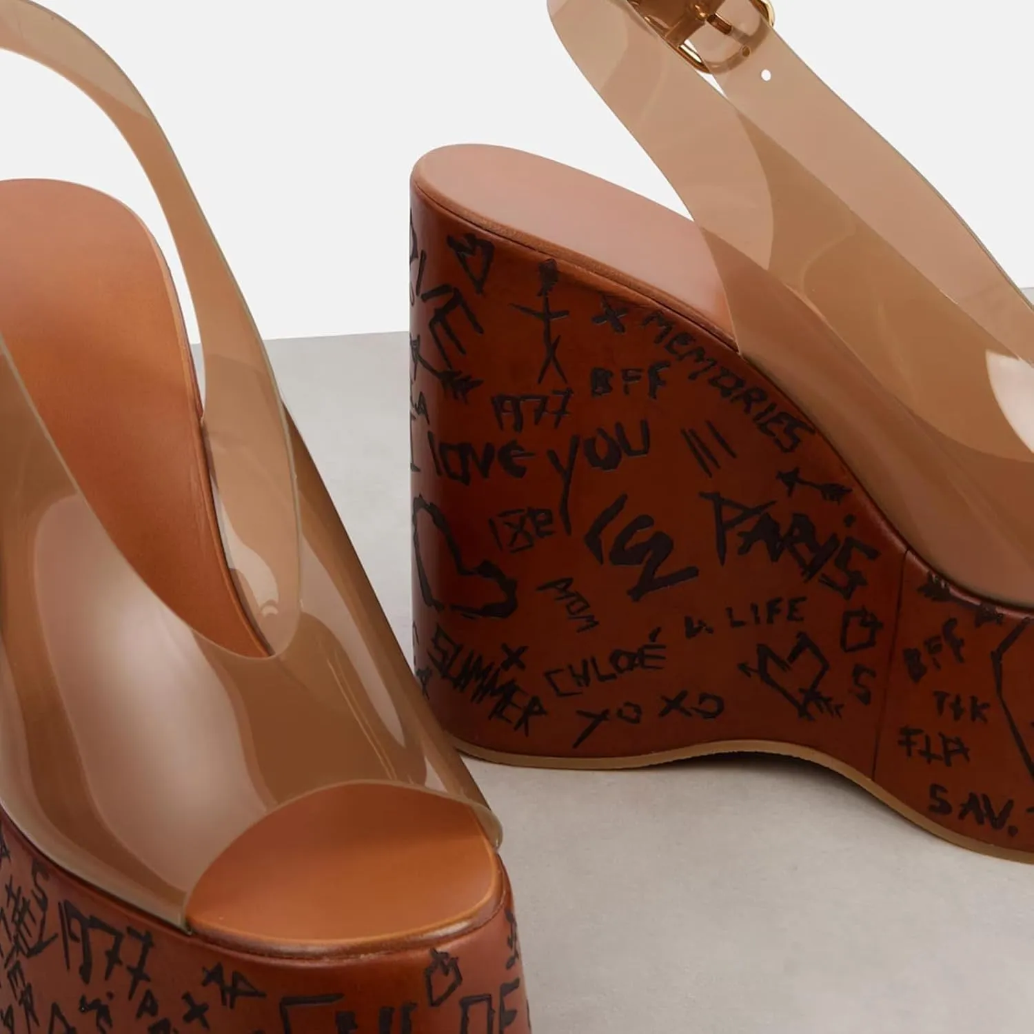 Clear Wedge Heels for Women Platform Jelly Sandals Slingback Chunky Heels for Party Vacation Festival Summer Outfits 2025 Fashion Shoes