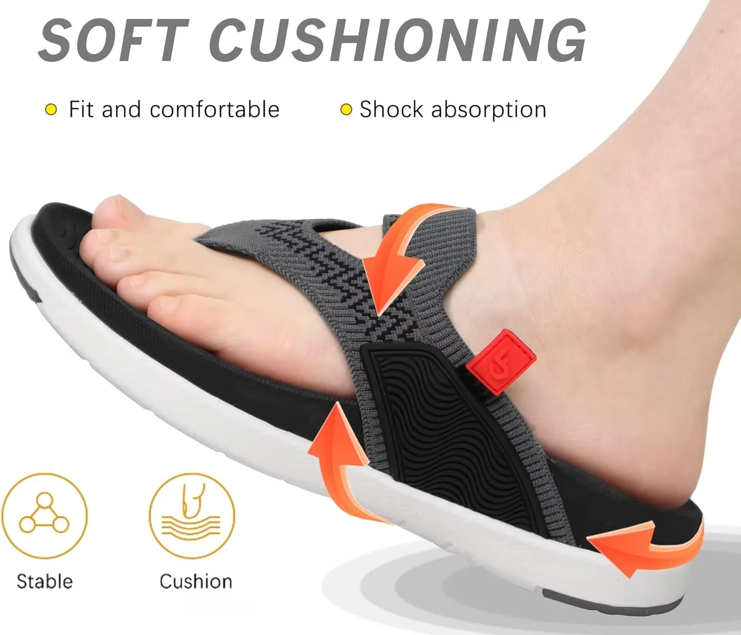COFACE Womens Fashion Orthotic Flip Flops Recovery Walking Lightweight Athletic Thick Yoga Mat Cushion Thong Sandals With Comfortable Plantar Fasciitis Arch Support