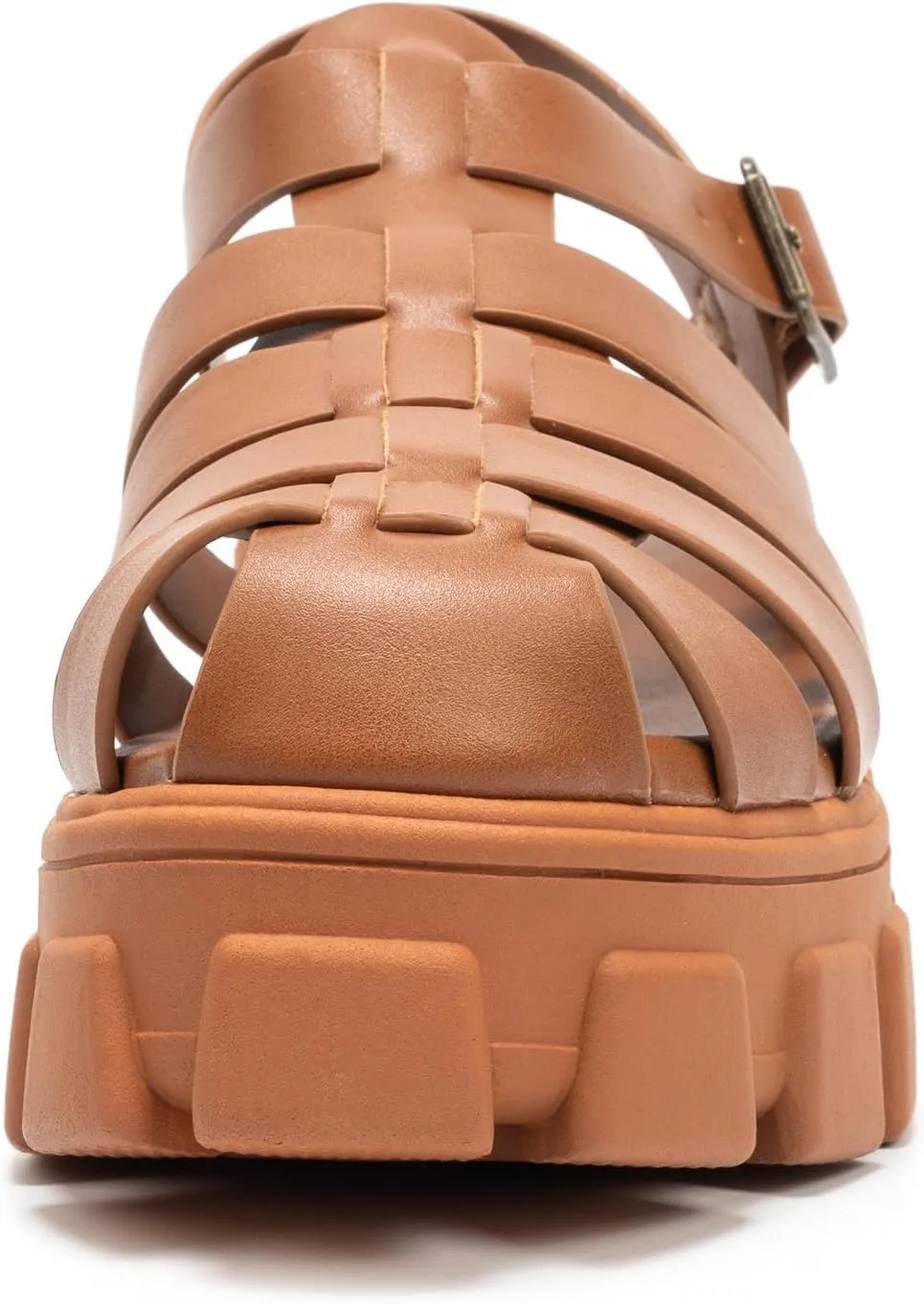 Colgo Womens Platform Wedge Sandals Chunky Block Heeled Adjustable Buckle Fisherman Sandals for Summer