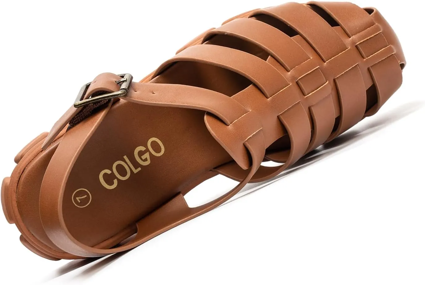 Colgo Womens Platform Wedge Sandals Chunky Block Heeled Adjustable Buckle Fisherman Sandals for Summer