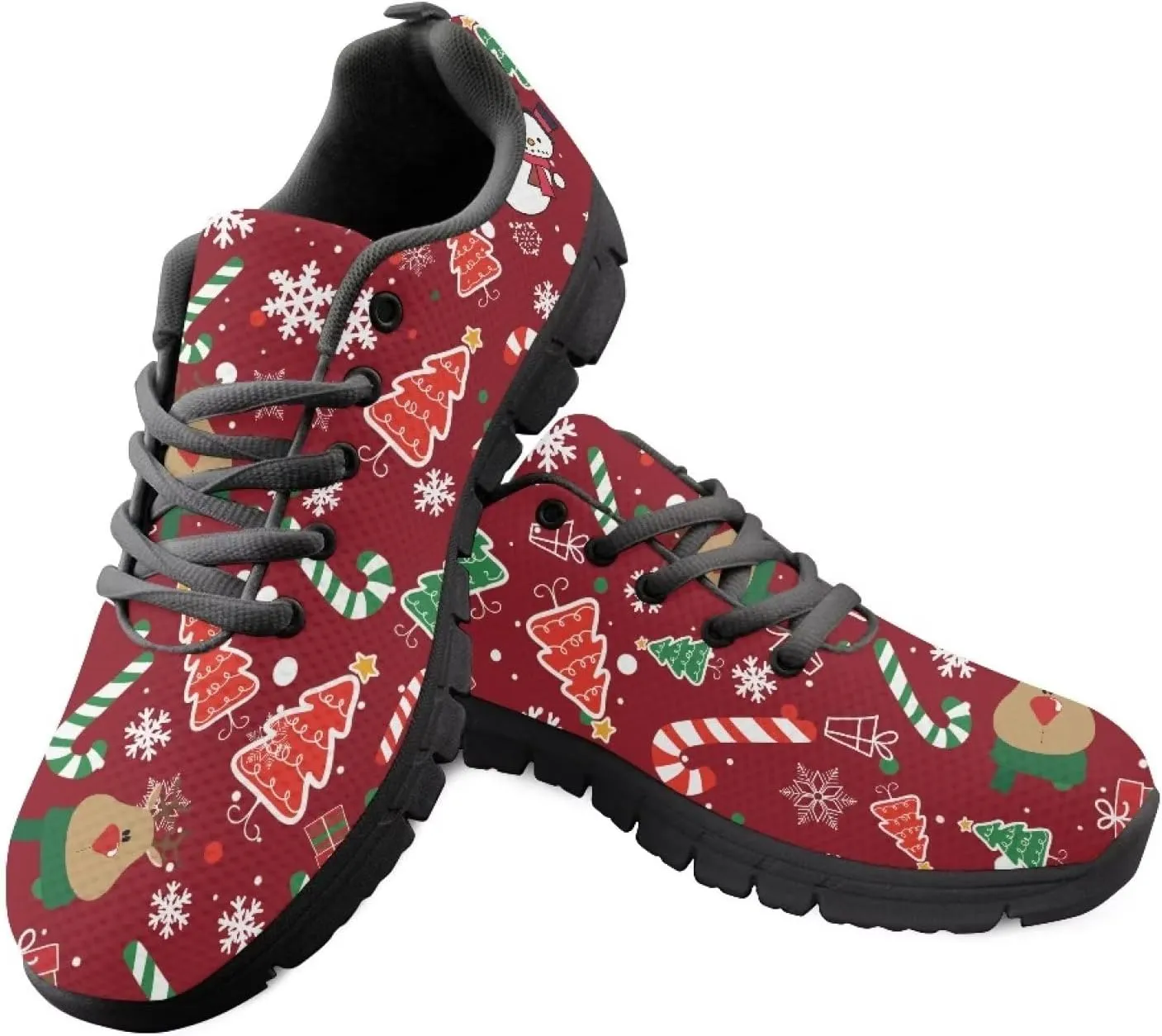 Coloranimal Road Running Sneakers for Unisex Women Men Lace-up Athletic Trainers Footwear