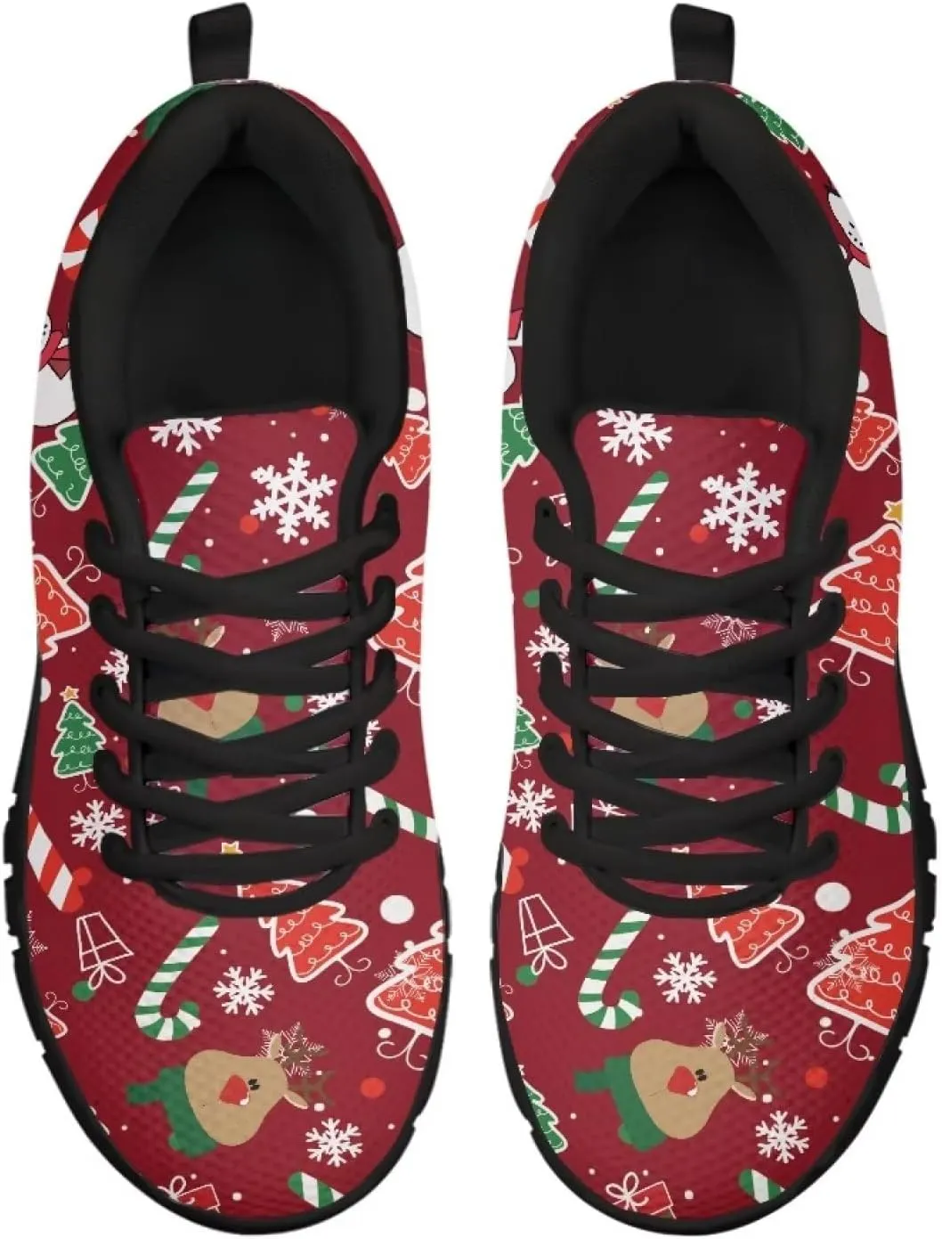 Coloranimal Road Running Sneakers for Unisex Women Men Lace-up Athletic Trainers Footwear