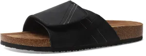Comfort Slides Sandals, Cork Footbed, Adjustable Velcro Strap, Brown