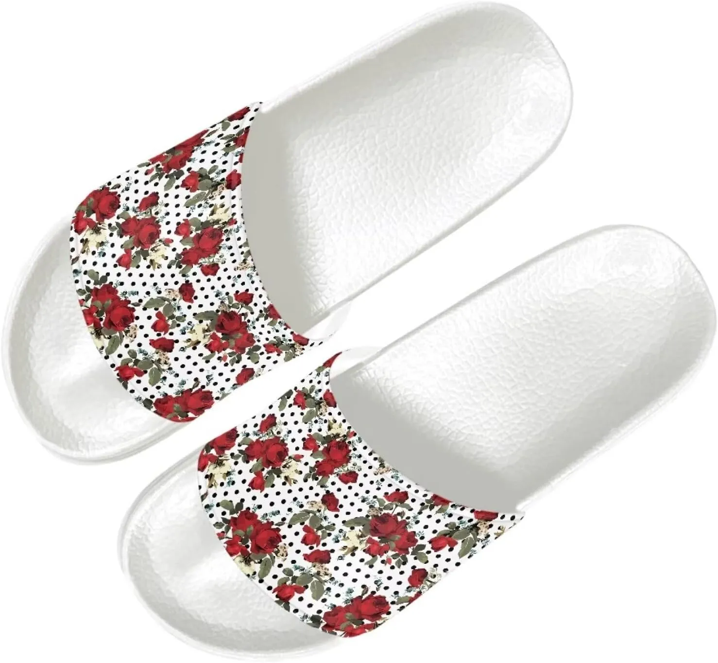 Comfy Slides for Women Supportive Walking Size 6-13.5 White