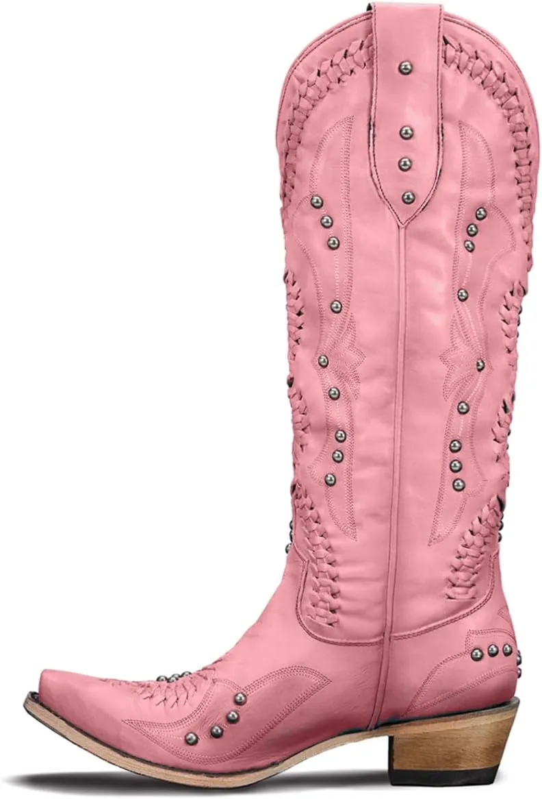 Cowboy Boots for Women Knee High Western Cowgirl Boots