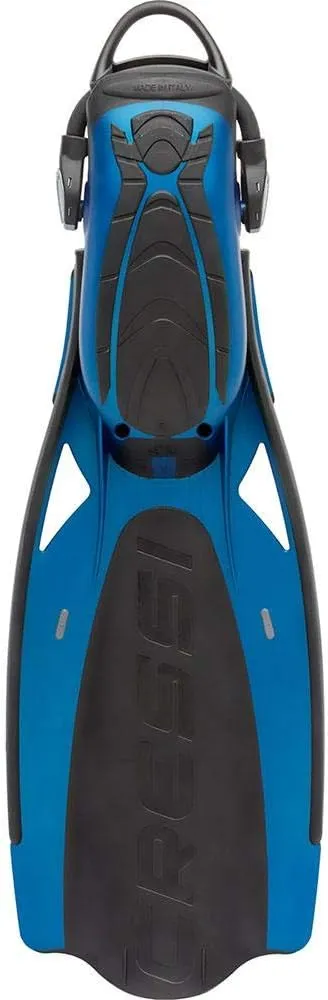 Cressi Adult Open Heel Fins with Elastic Bungee Strap for Scuba Diving - Strength, Power, Comfort, Aesthetics, Lightness - Thor EBS: Made in Italy