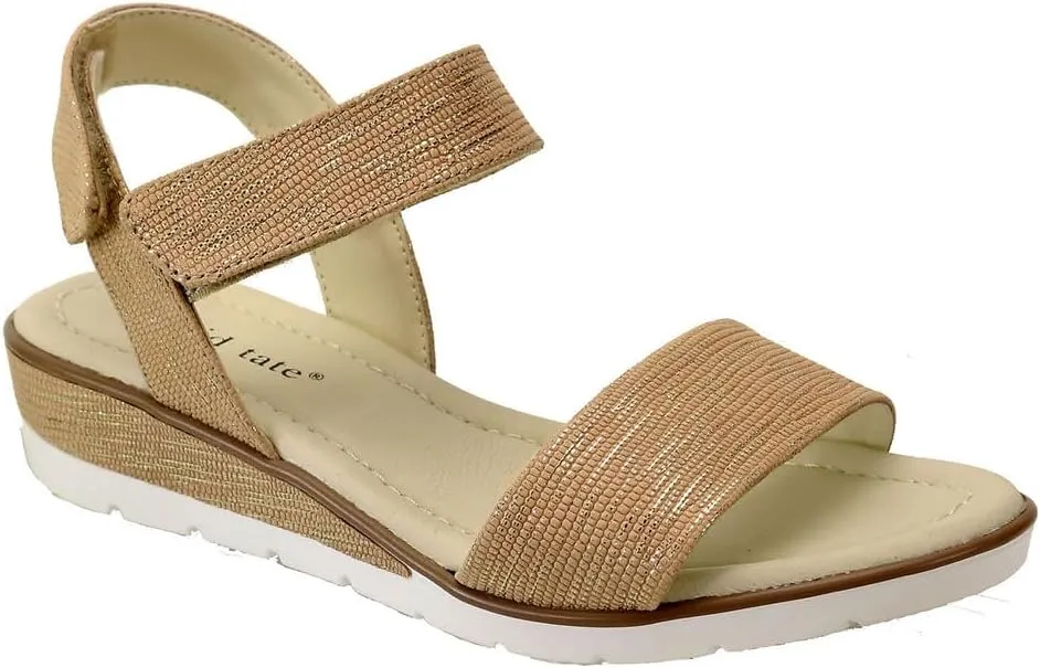 David Tate Womens Scala Adjustable Leather Slingback Sandals