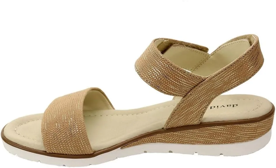 David Tate Womens Scala Adjustable Leather Slingback Sandals