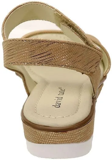 David Tate Womens Scala Adjustable Leather Slingback Sandals