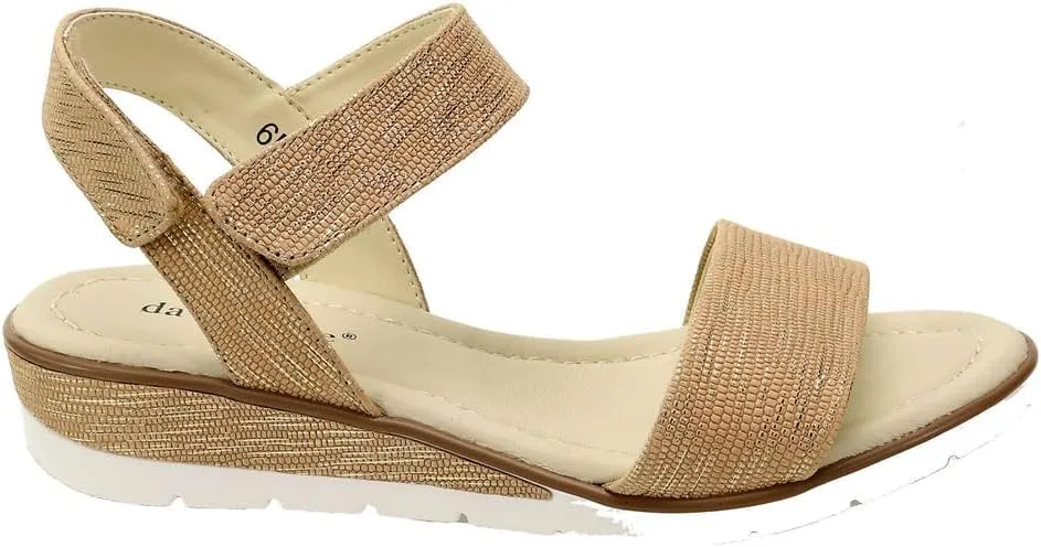 David Tate Womens Scala Adjustable Leather Slingback Sandals
