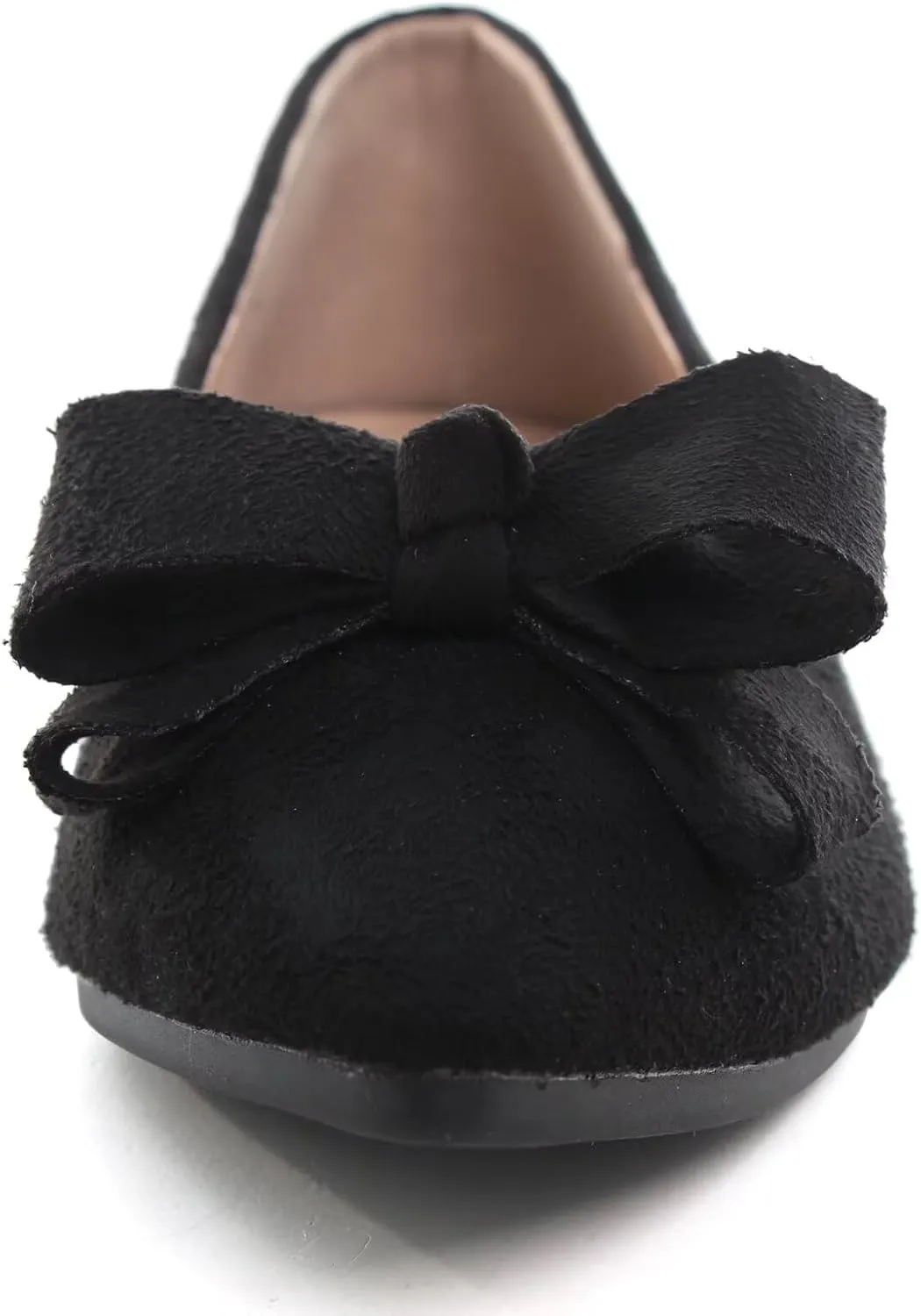 Dear Time Women's Bowknot Flats Shoes Elegant Ballet Dressy Shoes Slip-On Loafers for Work Flats