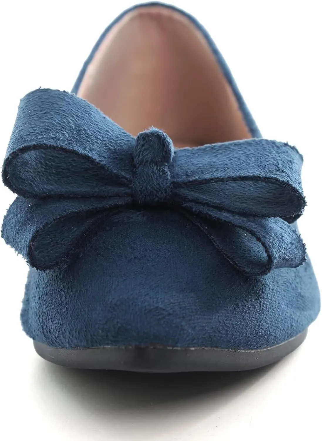 Dear Time Women's Bowknot Flats Shoes Elegant Ballet Dressy Shoes Slip-On Loafers for Work Flats