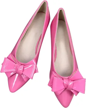 Dear Time Women's Casual Flats Bowknot Pointed Toe Ballet Flats Dressy Bridal Shoes Slip Ons Loafers for Women Comfortable Shoes