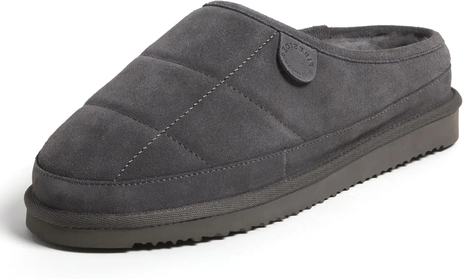 Dearfoams Men's Grafton Shearling Indoor/Outdoor Clog Slipper