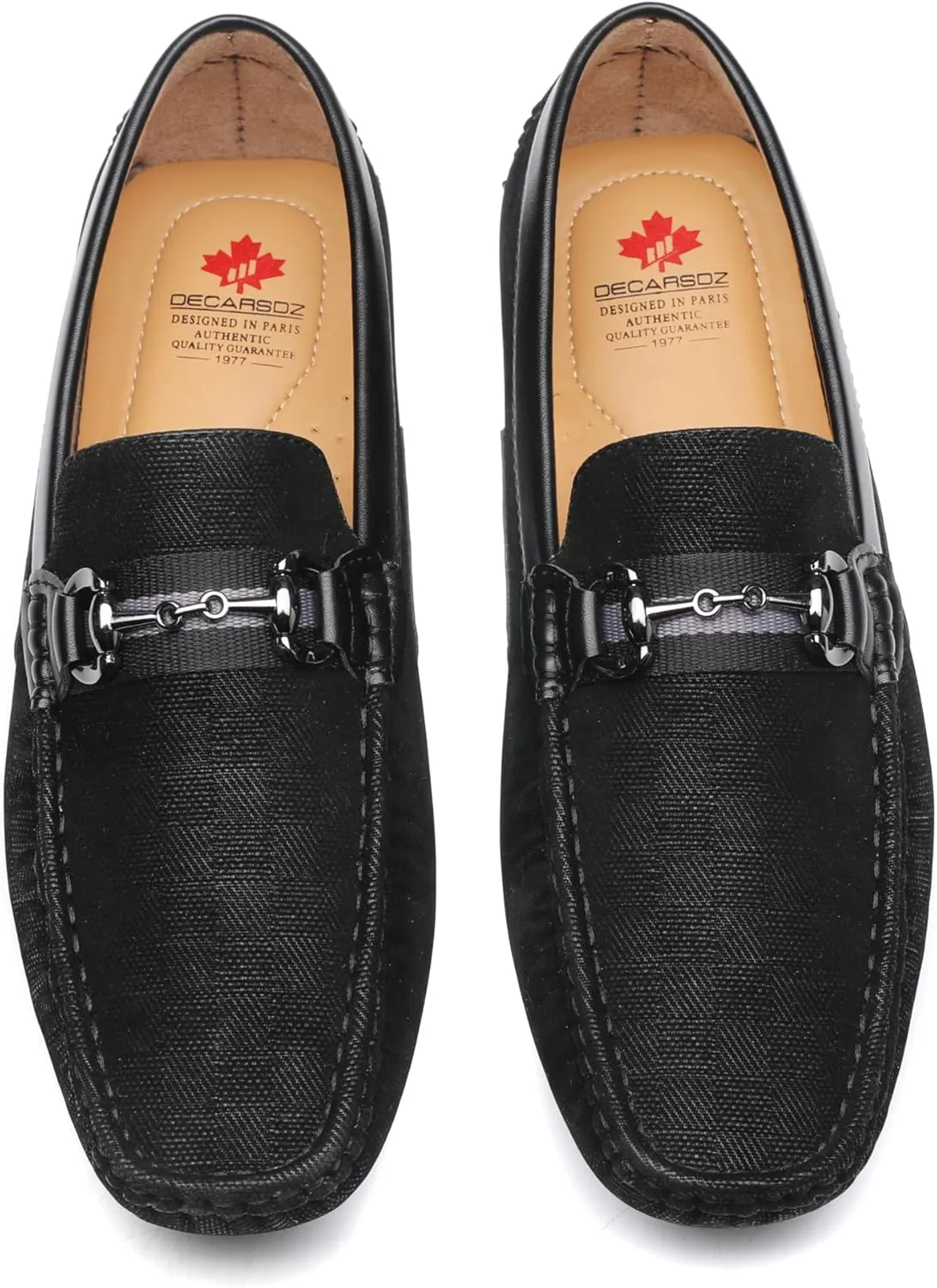 DECARSDZ Casual Leather Penny Men's Loafers for Men Slip on Driving Moccasins Shoes