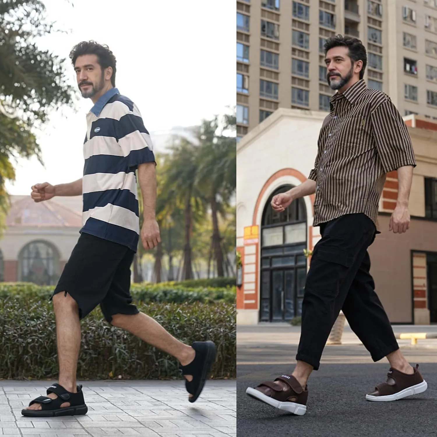 Diabetic Sandals for Men Wide Toe Swollen Feet Adjustable for Foot Pain ReliefOpen Toe Casual Athletic Sandals for Outdoor Beach Travel Summer