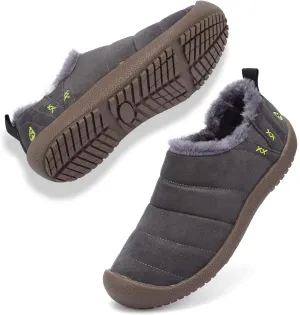 DimaiGlobal Men's Snow Boots Winter Boots Warm Ankle Boots Slip On Fur Lined Booties Water Resistant Outdoor Walking Shoes 6-13US