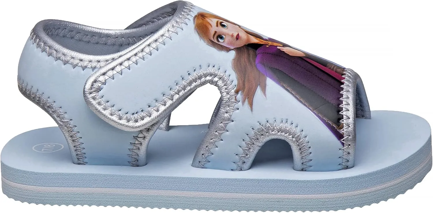 Disney Girls' Frozen Sandals - Adjustable Strap Summer Sports Sandals (Toddler/Little Kid)