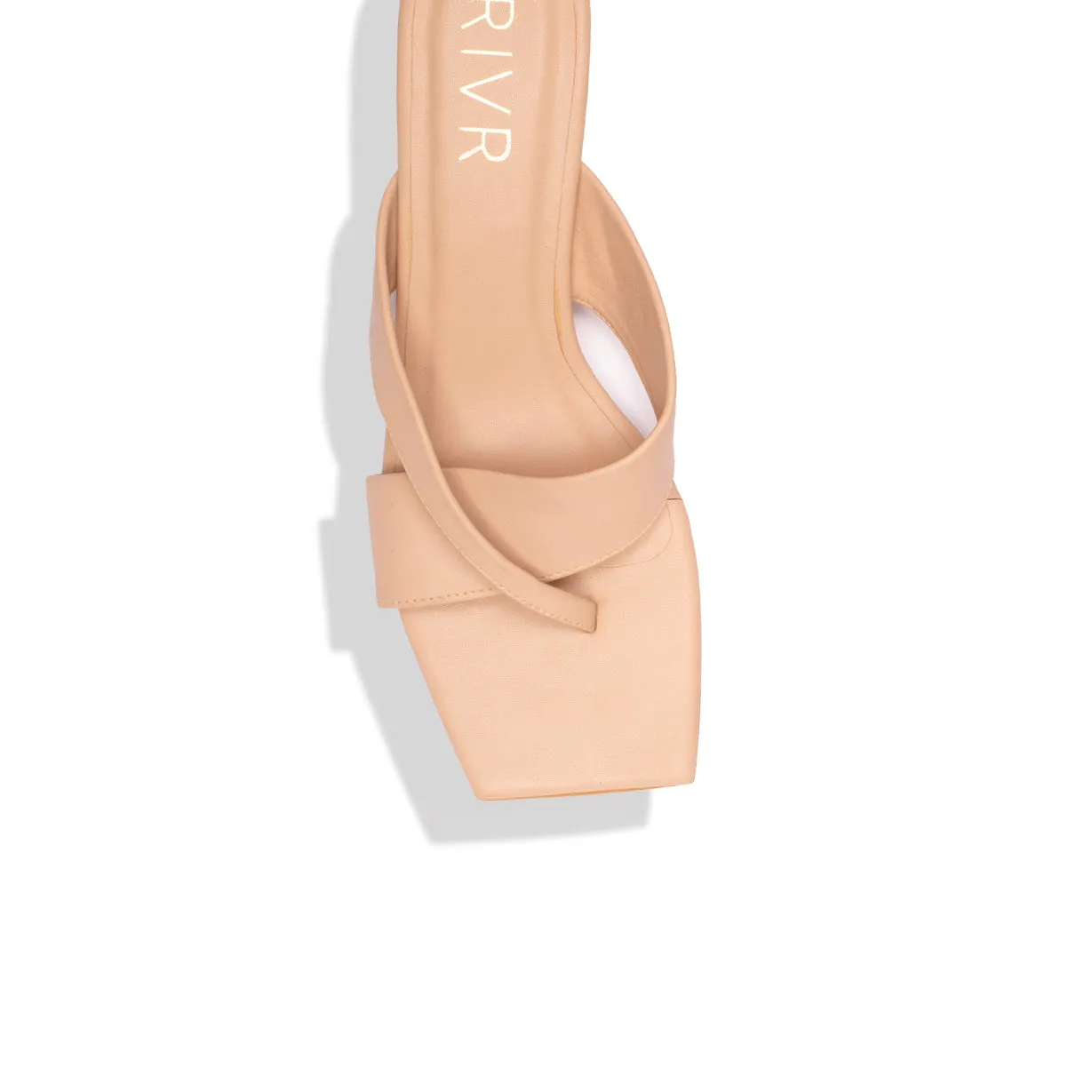 Double strap heel in Cream