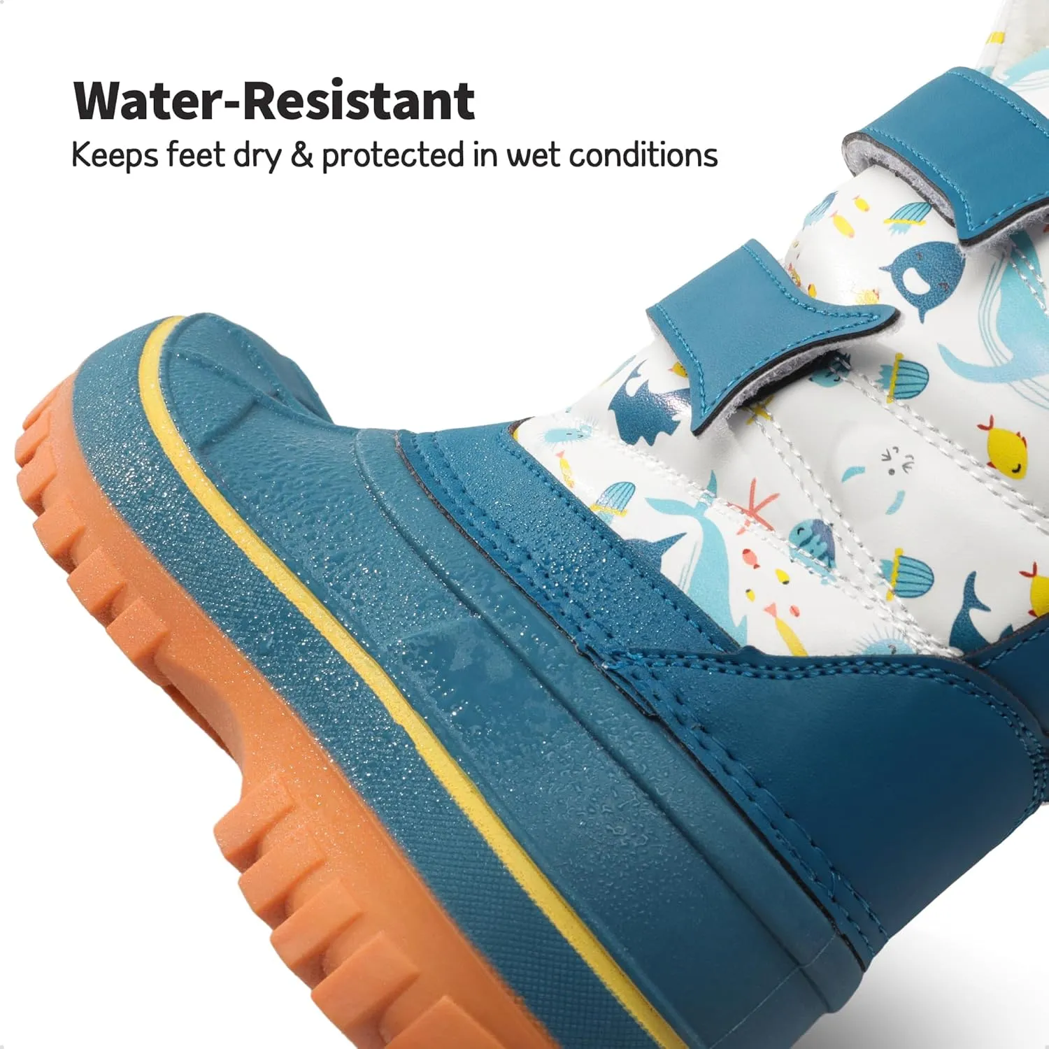 DREAM PAIRS Boys Girls Snow Boots Water-Resistant Outdoor Sport Warm Cozy Anti-Slip Cute Ankle Winter Shoes for Toddler/Little/Big Kid