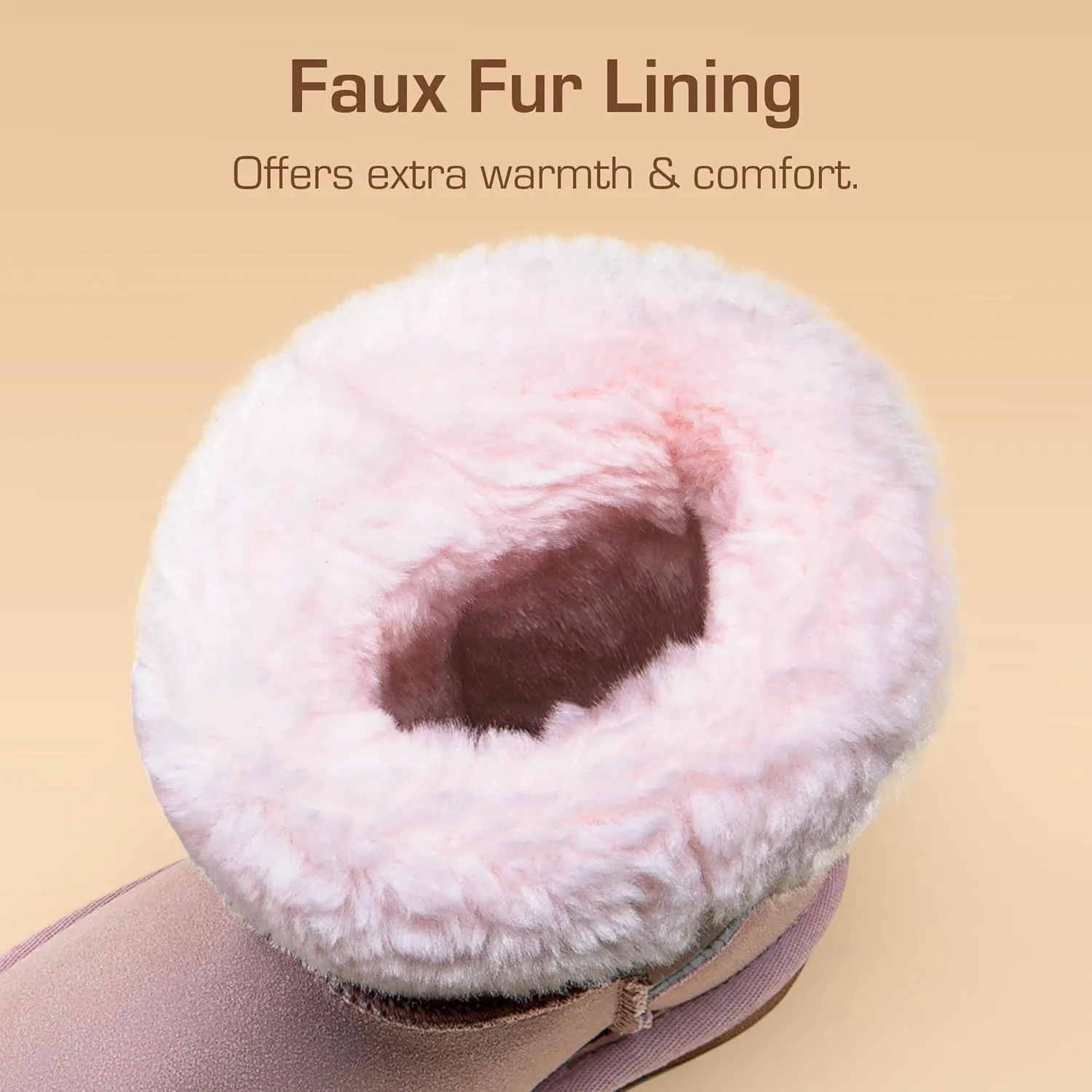 DREAM PAIRS Girls Boys Winter Boots Faux Fur Lined Mid Calf Kids Snow Tall Shoes FuzzyChic Kid's Buckle for Little Kid/Big Kid
