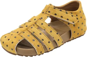 Dress Sandals Ankle Strap Girls Polka Dot Sandals Children's Hollow Breathable Closed Toe Beach Shoes Girls Shoes