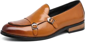 Dress Shoes for Men Elegant Double Monk Strap Loafers for Men Stylish Party Wedding Shoes