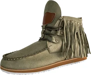 Eduavar Cowboy Boots for Women Cowboy Style, Cowgirl Boots Women Retro Tassel Boots Shoes Cowgirl Square Toe Lace Up Boots