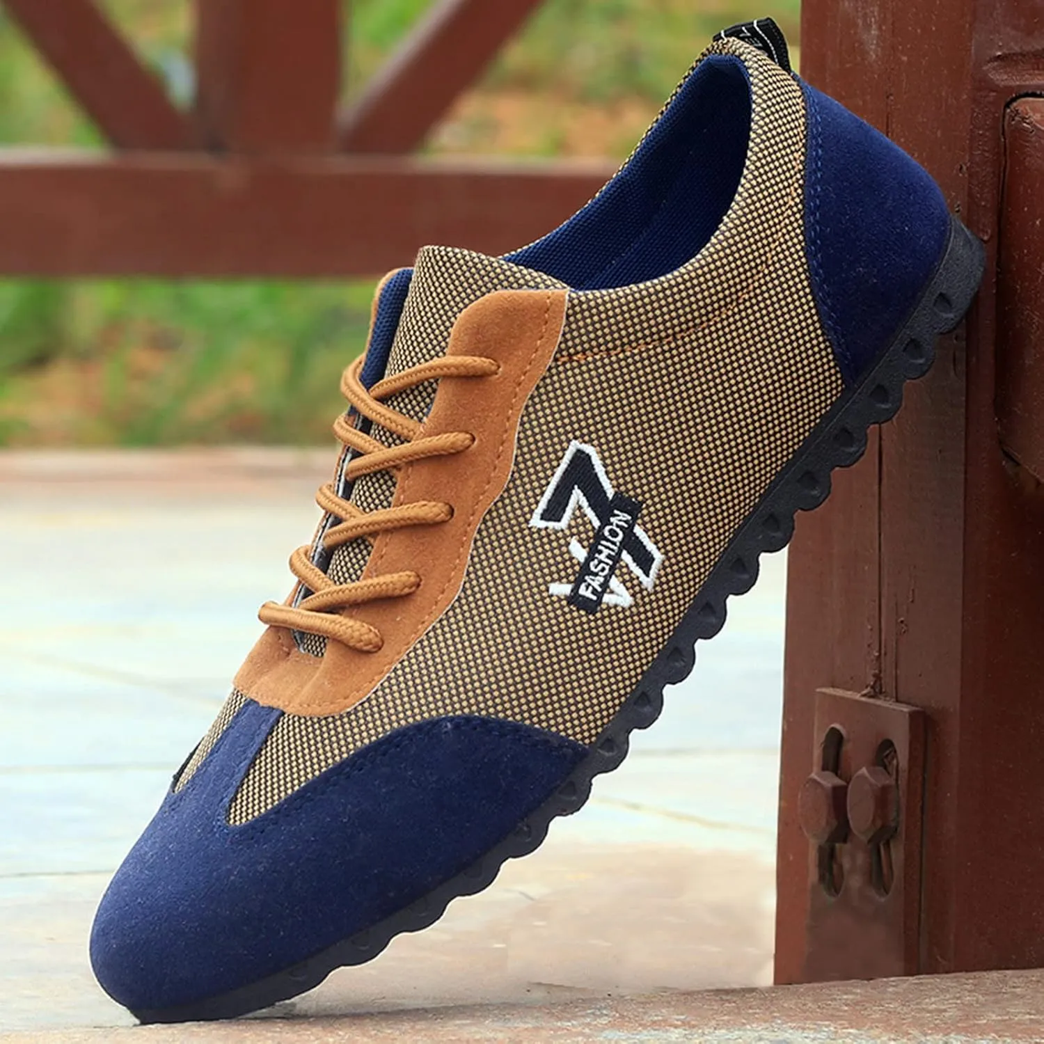 Fashion Sneakers Comfortable Fashion All Season Men Casual Shoes Flat Non Slip Sole Lace Up Breathable and Comfortable