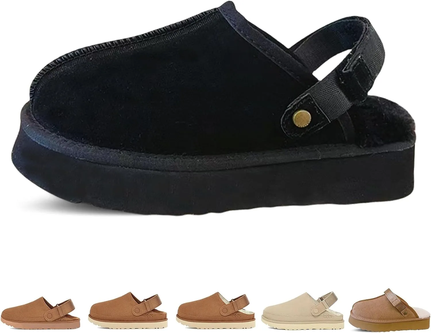 Fashion Women's Clogs Slippers Casual Non Slip Sandals Adjustable Comfort Clogs Sandals Women's Mules and Clogs Warm Outdoor Indoor Use