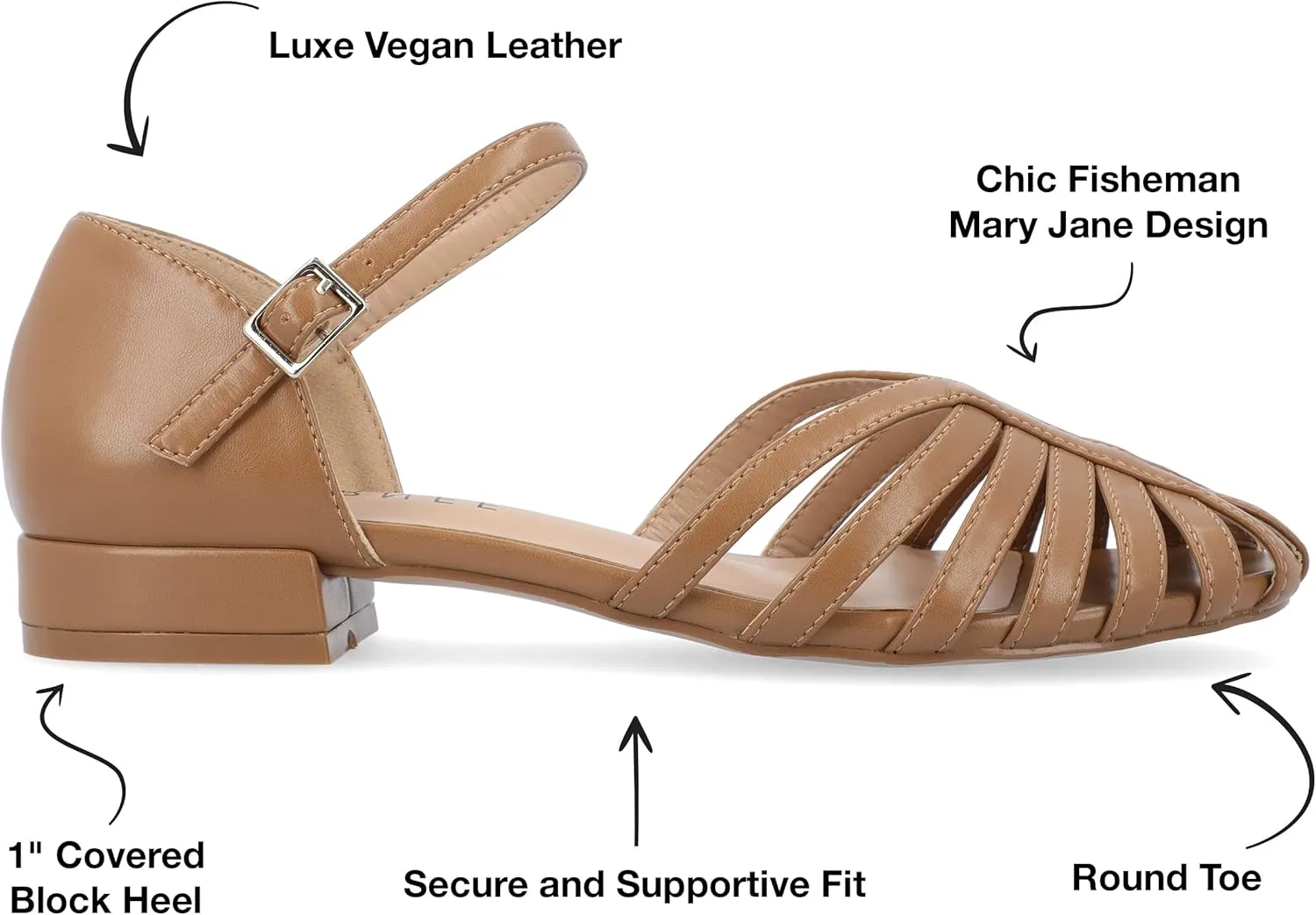 Faux Leather Fisherman Sandals by Journee Collection