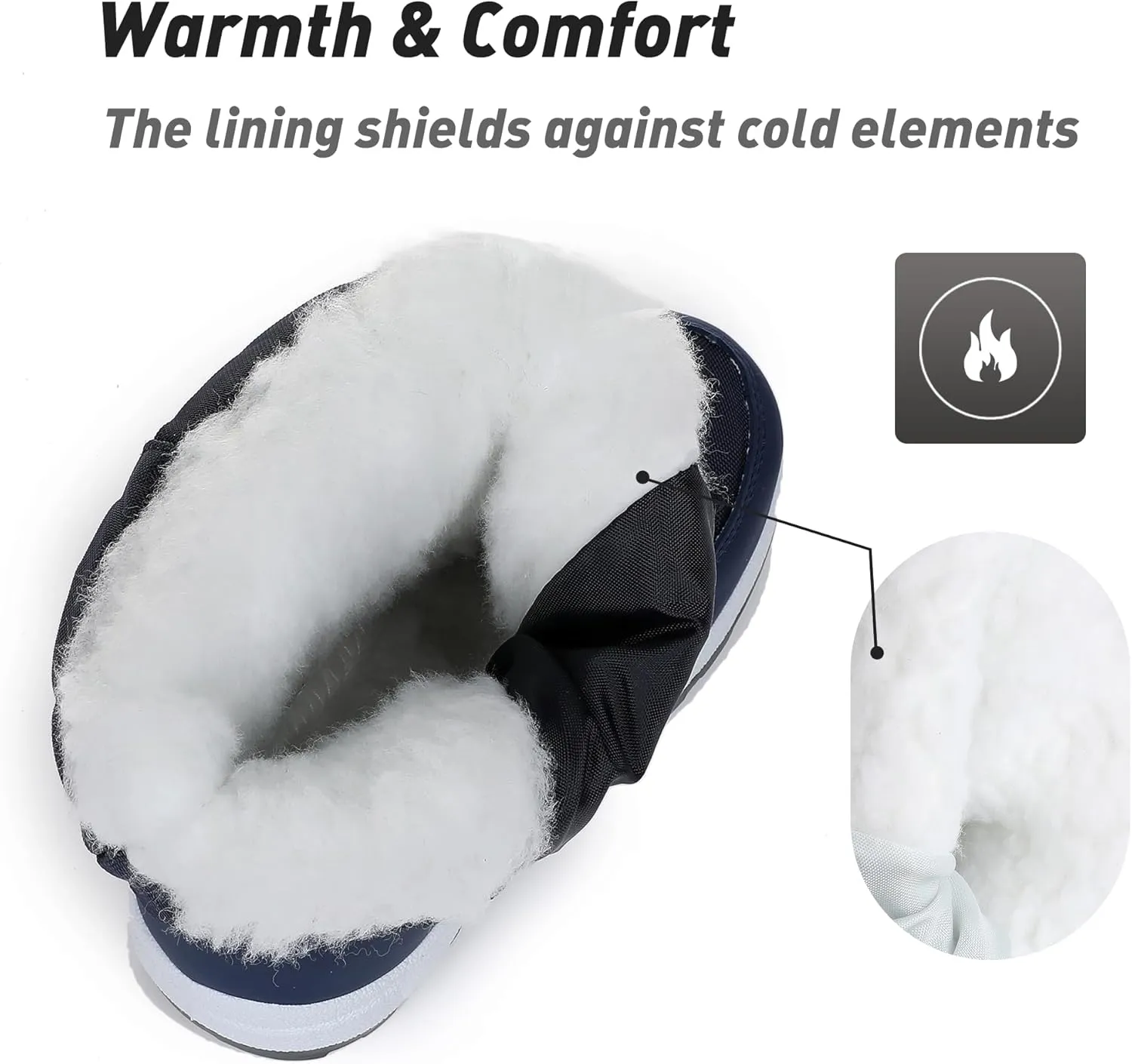 Felabo Toddler Snow Boots for Boys Girls Water Resistant Warm Winter Boots with Non Slip Sole Easy On Side Zipper Closure (Toddler/Little Kid)
