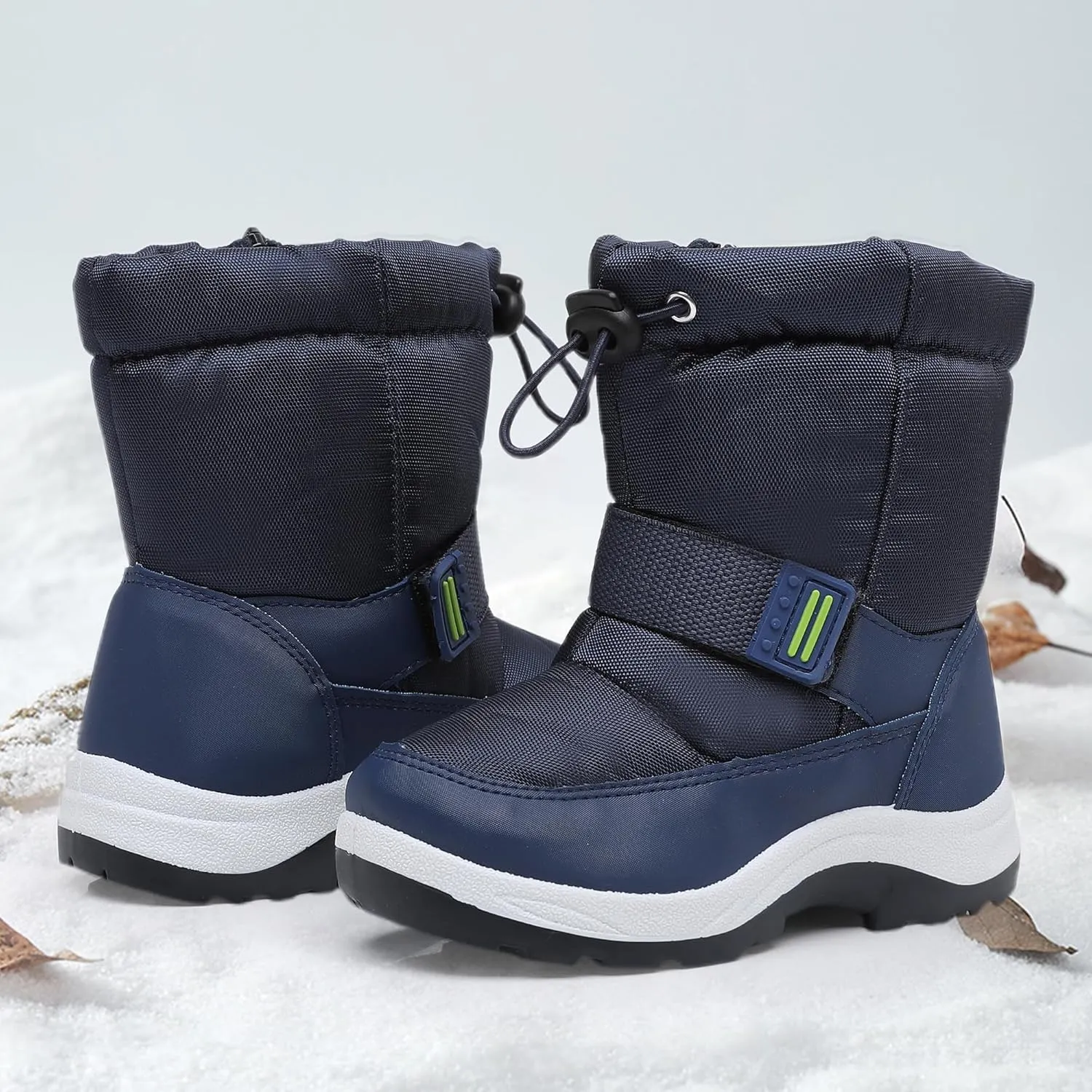 Felabo Toddler Snow Boots for Boys Girls Water Resistant Warm Winter Boots with Non Slip Sole Easy On Side Zipper Closure (Toddler/Little Kid)