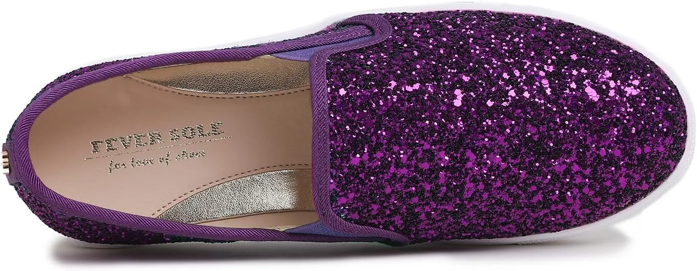 FEVERSOLE Women's Fashion Slip-On Sneaker Casual Flat Loafers